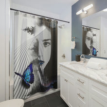 Load image into Gallery viewer, Shower Curtains Title Blue Serenade
