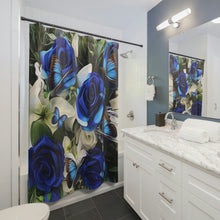 Load image into Gallery viewer, Shower Curtains Title Blue Rose
